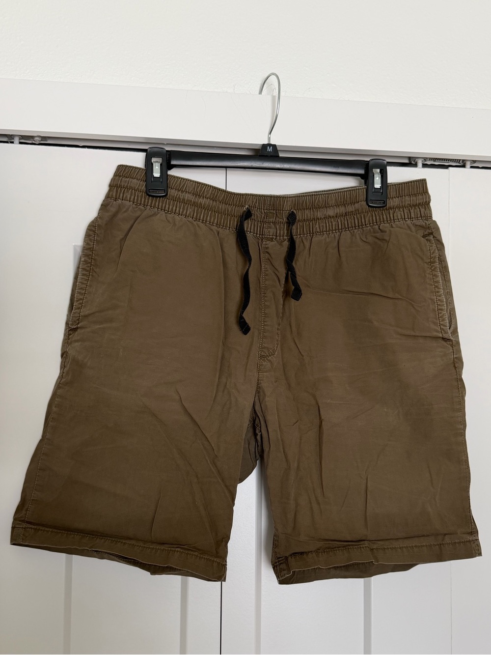H&M Olive Brown Drawstring Hybrid Shorts